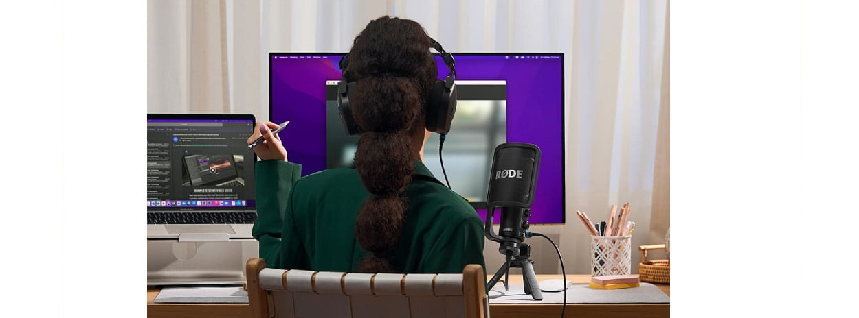 Rode NT-USB+ Microfon Condenser Podcast si Streaming USB