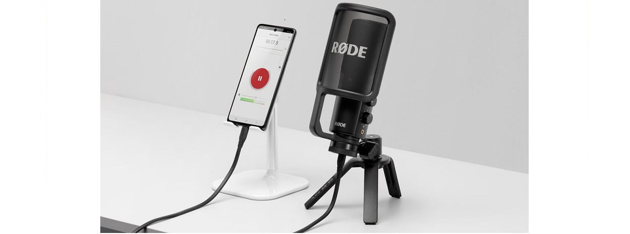Rode NT-USB+ Microfon Condenser Podcast si Streaming USB