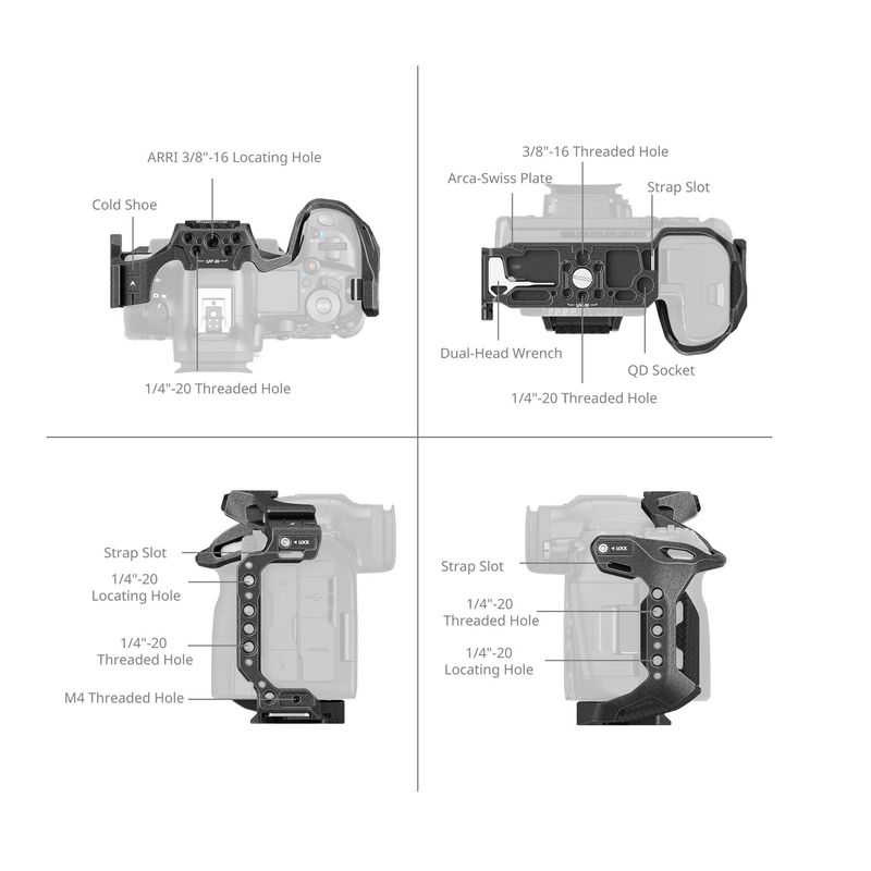 SmallRig 4976 Kit Cage Black Mamba pentru Canon EOS R5 Mark II.5.jpg