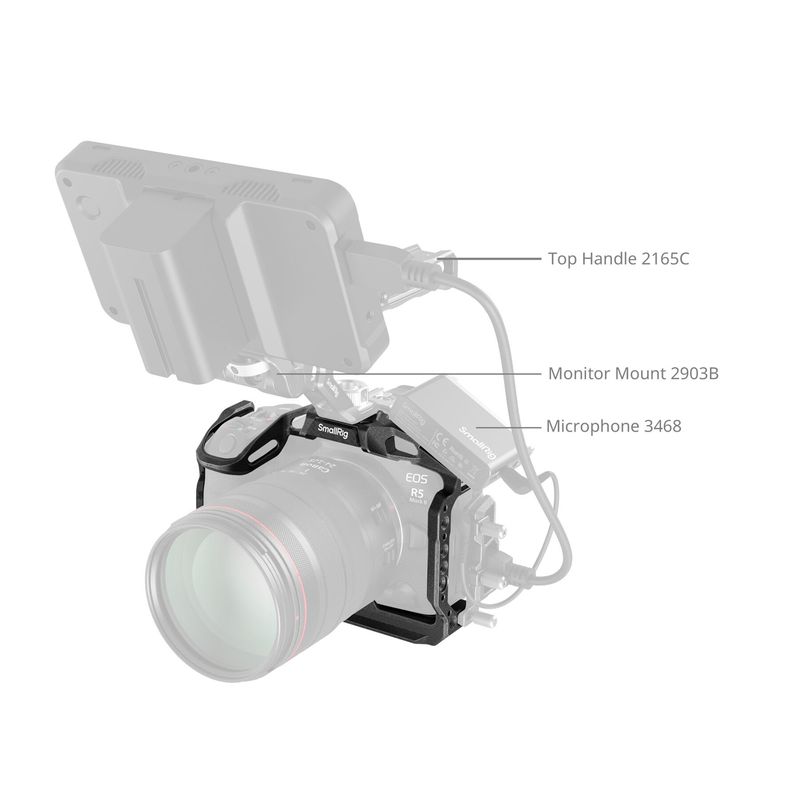 SmallRig 4976 Kit Cage Black Mamba pentru Canon EOS R5 Mark II.7.jpg