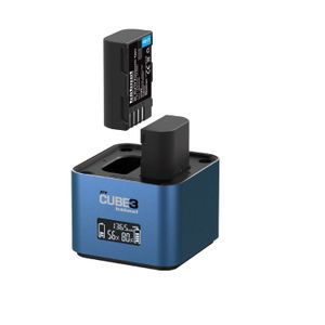 Hahnel ProCube3 Incarcator dublu pentru Panasonic DMW-BLC12 / BLF19 / BLJ31 / BLK22 si Baterii AA