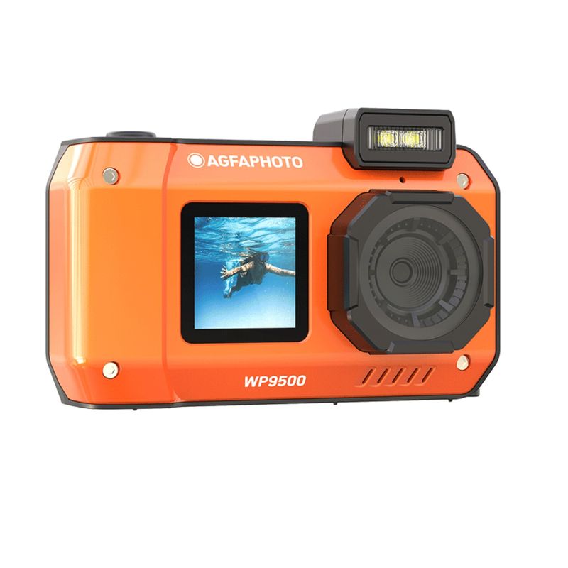 AgfaPhoto Realishot WP9500 Aparat Foto Compact Subacvatic Rezistent la Socuri Portocalliu.1