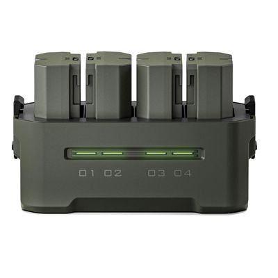 Tilta Statie de incarcare portabila pentru bateriile NP-FZ100 cu 4 canale si 4 baterii Verde