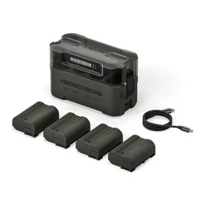 Tilta Statie de incarcare portabila pentru bateriile EN-EL15C cu 4 canale si 4 baterii Verde