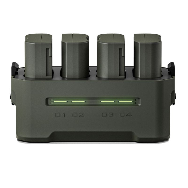 Tilta-Statie-de-Incarcare-Portabila-pentru-Bateriile-EN-EL15C-4-Canale-cu-4-Baterii-Verde.2