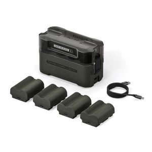 Tilta Statie de incarcare portabila pentru bateriile NP-W235 cu 4 canale si 4 baterii Verde