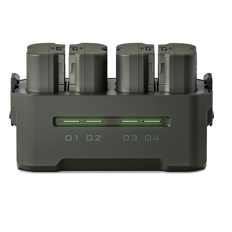 Tilta-Statie-de-Incarcare-Portabila-pentru-Bateriile-NP-W235-4-Canale-cu-4-Baterii-Verde.2