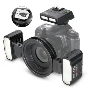Meike MK MT24 Kit Blit Macro TTL pentru Canon cu Cap Rotativ
