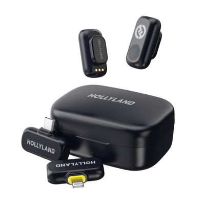 Hollyland LARK A1 Combo Microfon Wireless 2 RX + 2 TX USB-C Lightning Space Gray