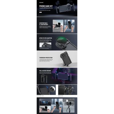 Neewer Cage Handheld cu Adaptor Filet pentru Samsung S23 Ultra