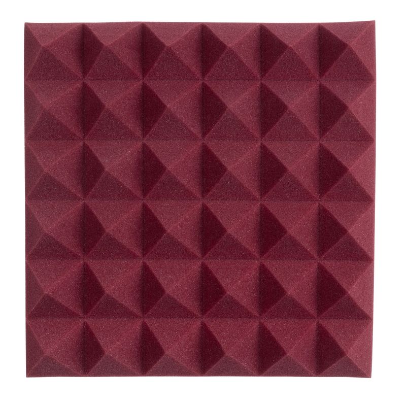 Gator Frameworks Pachet 4 x Panou Burete Izolatie Acustica 12x12 Rosu Burgundy.2