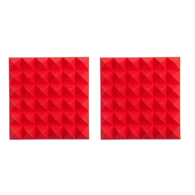 Gator Frameworks Pachet 2 x Panou Burete Izolatie Acustica 12x12" Rosu