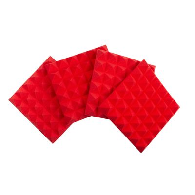 Gator Frameworks Pachet 4 x Panou Burete Izolatie Acustica 12x12" Rosu
