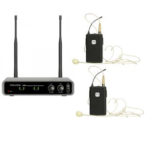Novox FREE B2 Sistem Wireless Dual cu Baza Fixa si 2x Microfon Headset