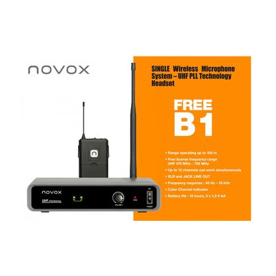 Novox FREE B1 Sistem Wireless cu Baza Fixa si Microfon Headset
