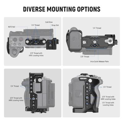 Neewer CA011 Cage pentru Sony FX3/FX30 cu Clema Cablu HDMI