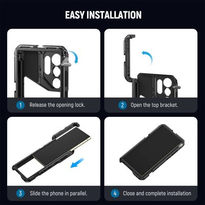 Neewer PA042 Cage pentru Samsung S24 Ultra cu Monturi 67mm si 17mm T