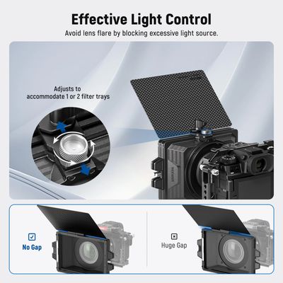 Neewer Mini Mattebox cu Tava Filtre 4X5.65 si Inel Adaptor 67/72/77/82mm