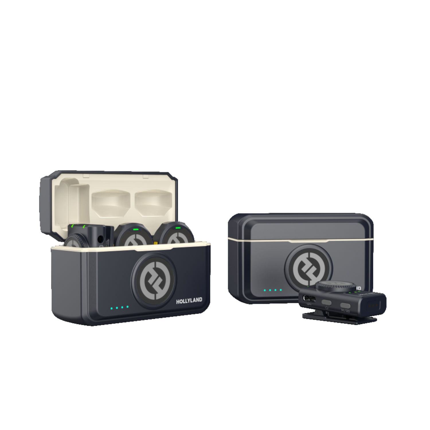 Hollyland Lark M2 Combo Sistem Wireless Compact Shine Charcoal-F64
