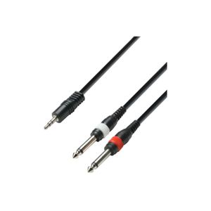 Adam Hall 3Star Y Cablu TRS 3.5mm-2xTS 6.3mm 3m
