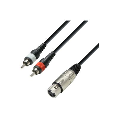 Adam Hall 3Star Cablu XLR mama-2xRCA 6m
