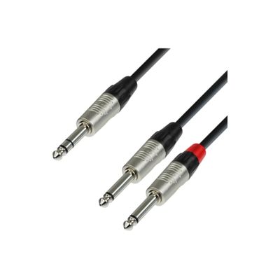 Adam Hall Cablu 4Star Y Cablu TRS 6.3mm-2xTS 6.3mm 3m