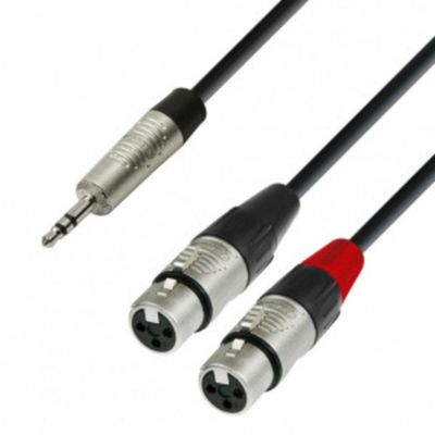 Adam Hall 4Star Y Cablu TRS 3.5mm-2XLR mama 1.8m