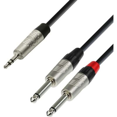 Adam Hall 4Star Y Cablu TRS 3.5mm-2xTS 6.3mm 1.5m