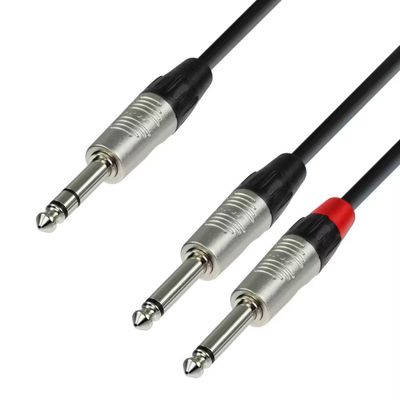 Adam Hall 4Star Y Cablu TRS 6.3mm-2xTS 6.3mm 0.9m