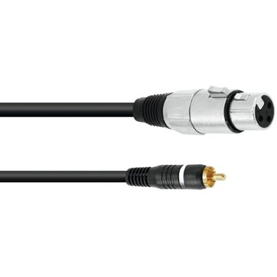 Omnitronic Cablu Adaptor RCA-XLR mama 2m Negru