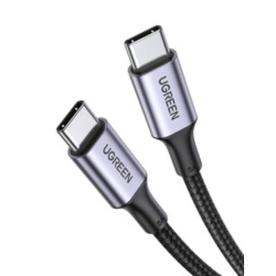 Ugreen Cablu alimentare si date US316 Fast Charging USB-C la USB-C 100W/5A  3m Negru