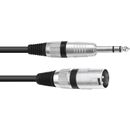 Omnitronic Cablu Adaptor XLR(tata)-Jack 6.3mm Stereo 5m Negru
