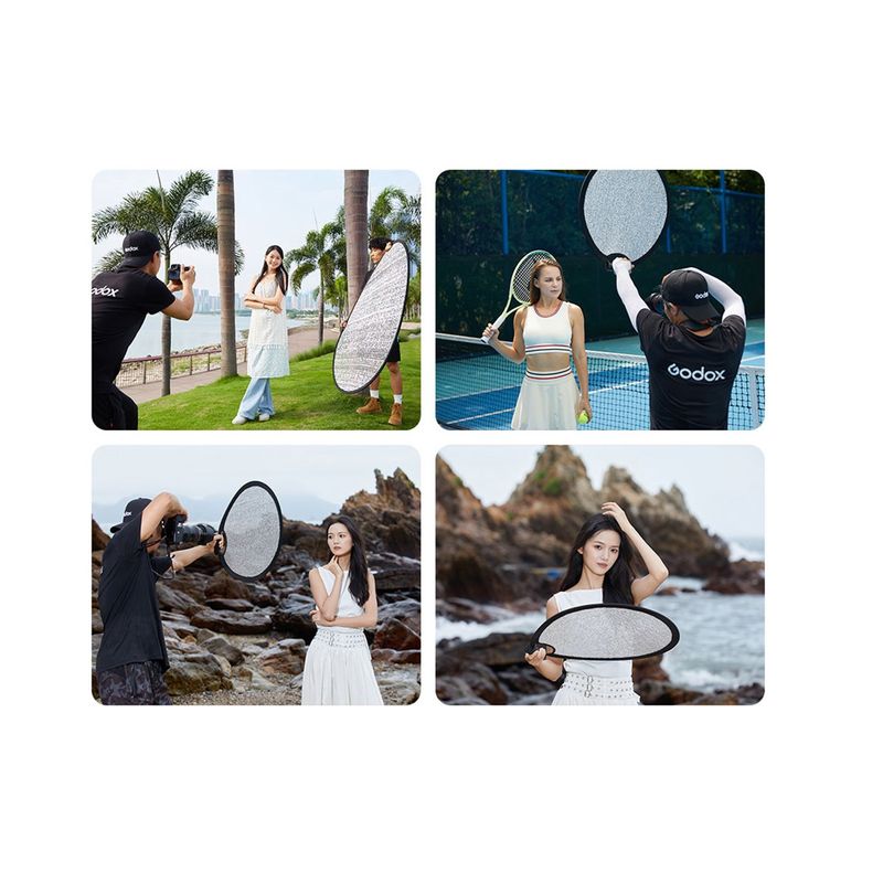Godox W-RFT80 Blenda Antivant cu Reflexie Argintie 80cm.2