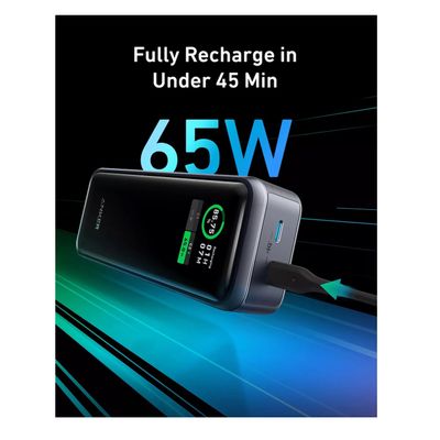 Anker Prime Acumulator Extern 12.000 mAh 130W Smart Digital Display 2x USB-C Negru