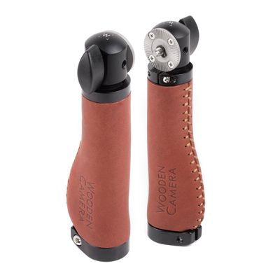 Wooden Camera Maner Rosette Pereche Piele Maro