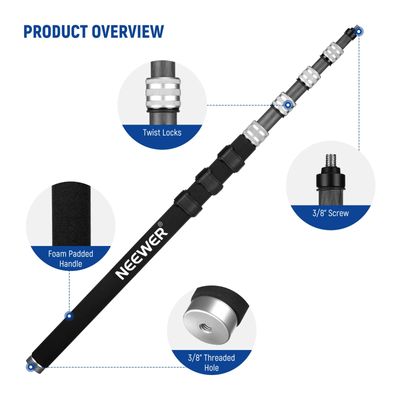 Neewer Suport Boom Microfon Fibra Carbon 300cm