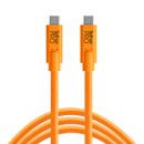 TetherPro Optima 10G Cablu USB-C 460 cm Mufe Drepte Portocaliu