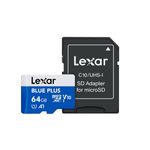 Lexar-Blue-Plus-Card-de-Memorie-microSDHC-cu-Adaptor-SD-64GB-C10-V10