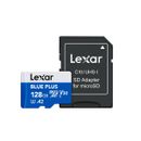 Lexar Blue Plus Card de Memorie microSDXC cu Adaptor SD 128GB C10 V30