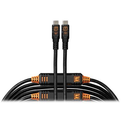 TetherPro Optima 10G Cablu USB-C 940 cm Mufe Drepte Negru Mat