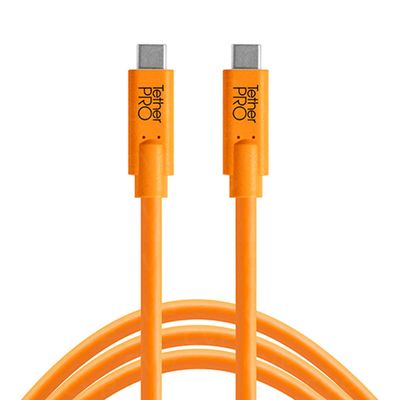 TetherPro Optima 10G Cablu USB-C 300 cm Mufe Drepte Portocaliu