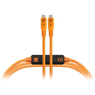 TetherPro Optima 10G Cablu USB-C 300 cm Mufe Drepte Portocaliu