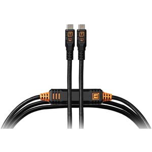 TetherPro Optima 10G Cablu USB-C 460 cm Mufe Drepte Negru Mat