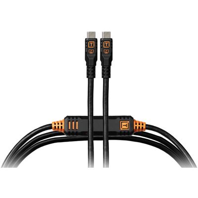 TetherPro Optima 10G Cablu USB-C 460 cm Mufe Drepte Negru Mat