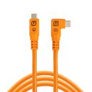 TetherPro Optima 10G Cablu USB-C 460 cm Mufa Dreapta-Unghi Portocaliu