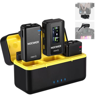 Neewer Sistem Microfon Wireless Lavaliera cu Carcasa Incarcare pentru Android