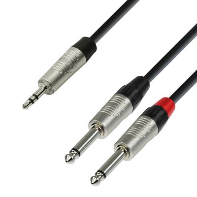Adam Hall 4Star Y Cablu TRS 3.5mm-2xTS 6.3mm 3m