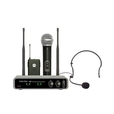 Novox FREE HB2 Sistem Wireless Dual cu Baza Fixa si Microfon Handheld + Transmitator Portabil