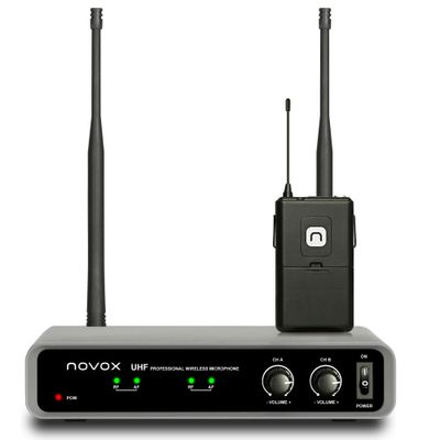 Novox FREE HB2 Sistem Wireless Dual cu Baza Fixa si Microfon Handheld + Transmitator Portabil