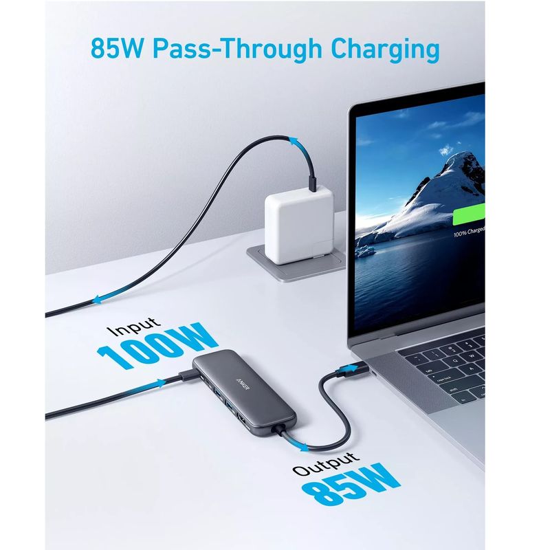 Anker Hub Ultra-Slim 332 USB-C 5-in-1 4K HDMI 85W PD Negru.3